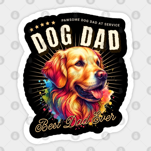 Dog Dad - Fathers Day Gift - Dad Fathers Day Sticker by TayaDesign